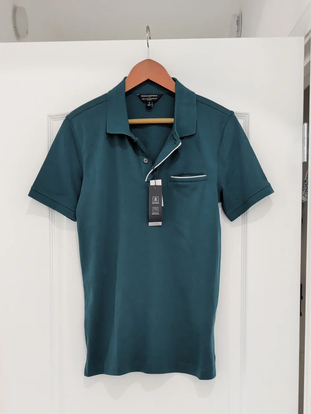 Banana Republic Teal Green Short Sleeve Polo